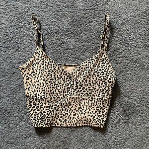 Leopard print crop top